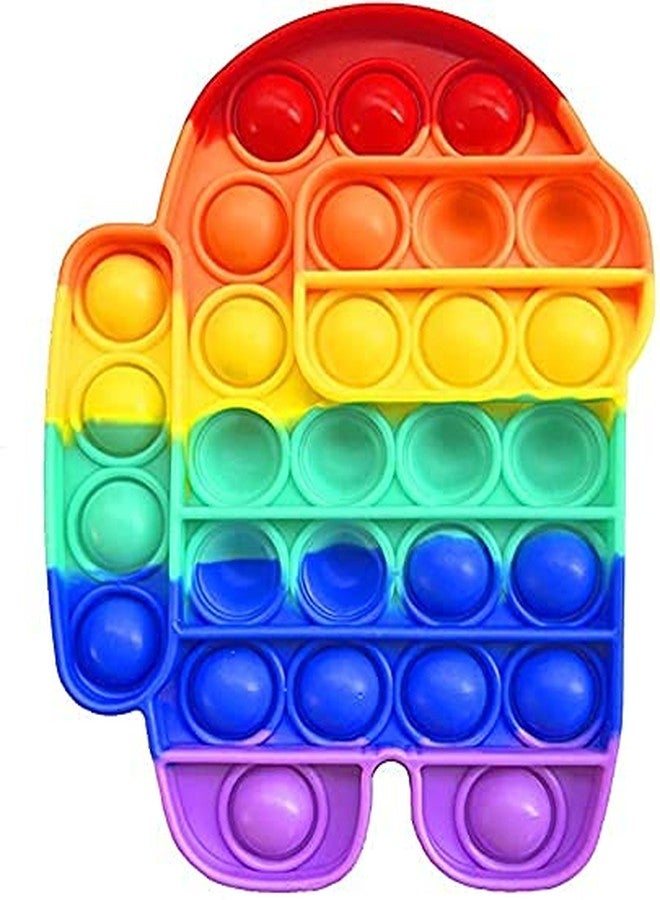 NIYANETAIL ألعاب NIYANETAIL Pop It Fidget، لعبة Pop it Rainbow Push Bubble Fidget الحسية، لعبة سيليكون لتخفيف التوتر للأطفال ذوي الاحتياجات الخاصة بالتوحد، ألعاب حسية رائعة وهدايا مبتكرة (أندرويد) - Image 1